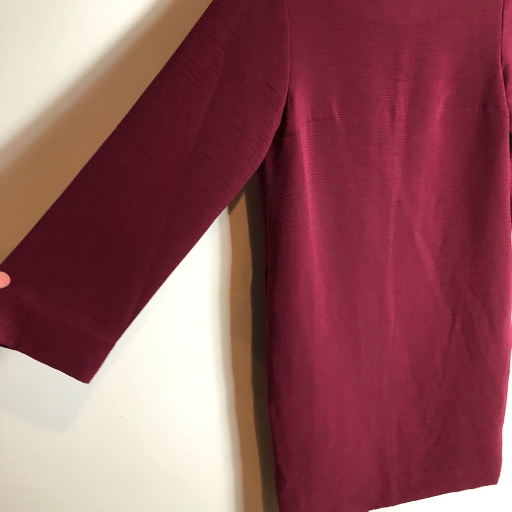 COS Burgundy Long Sleeve Shift Dress - Picture 4 of 7